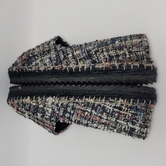 Karl Lagerfeld Arogo 2 Tweed Slip On Flat Shoes Size 8 - Picture 10 of 14